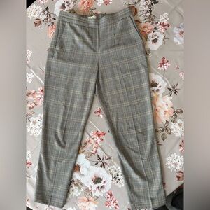 Babaton Black and White Checkered Pants